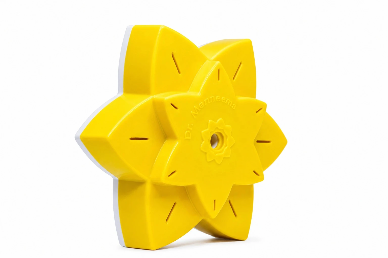 Yellow Home Harmonizer shown from the right against a white background