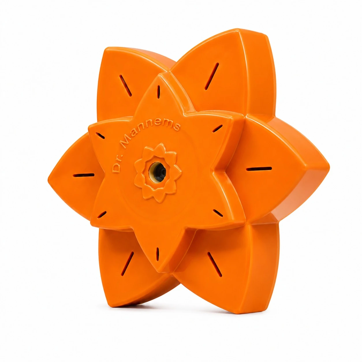 Orange Prosperity Harmonizer shown from the left against a white background