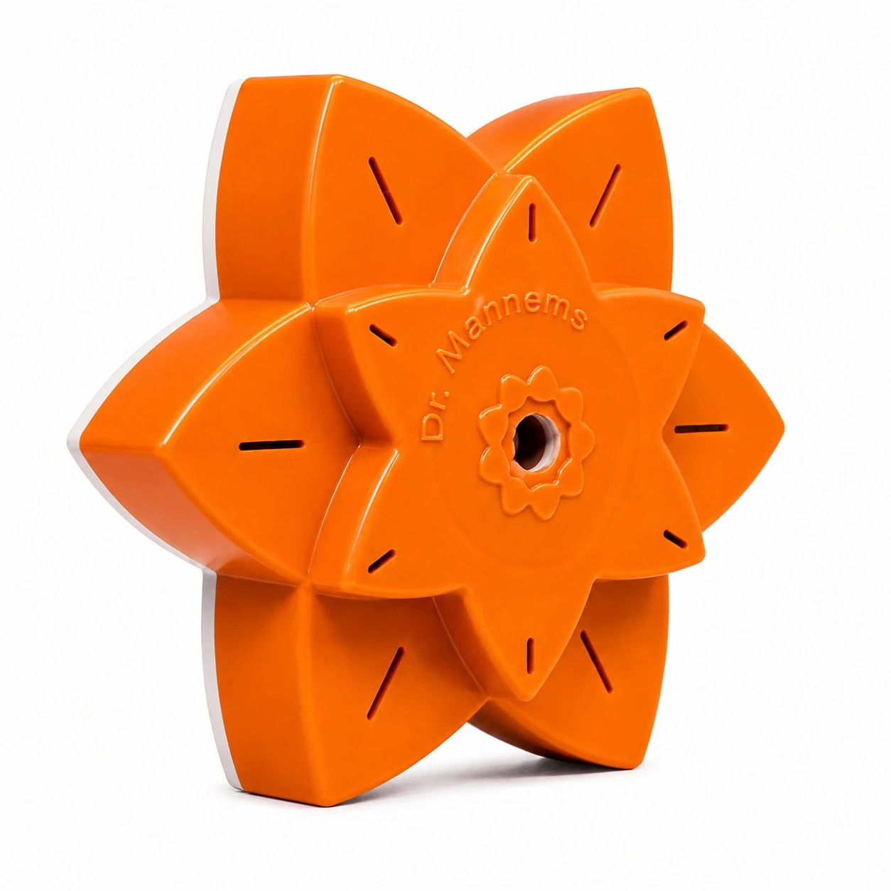 Orange Prosperity Harmonizer shown from the right against a white background