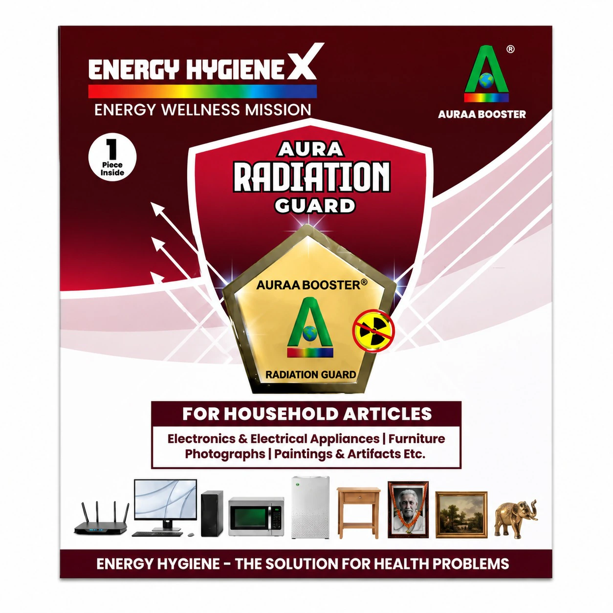 Aura Radiation Guard packaging for household appliances and articles