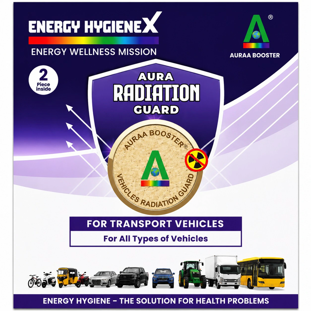 Two-piece Aura Radiation Guard packaging for transport vehicles
